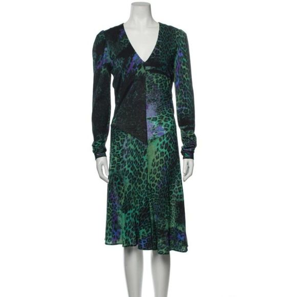 EMILIO PUCCI Printed Midi Length Dress 10/L